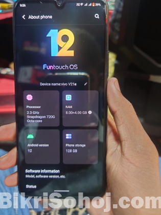 Vivo V21e Ram:8+4 Rom:128 5g
